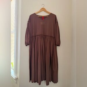Brown cotton dress